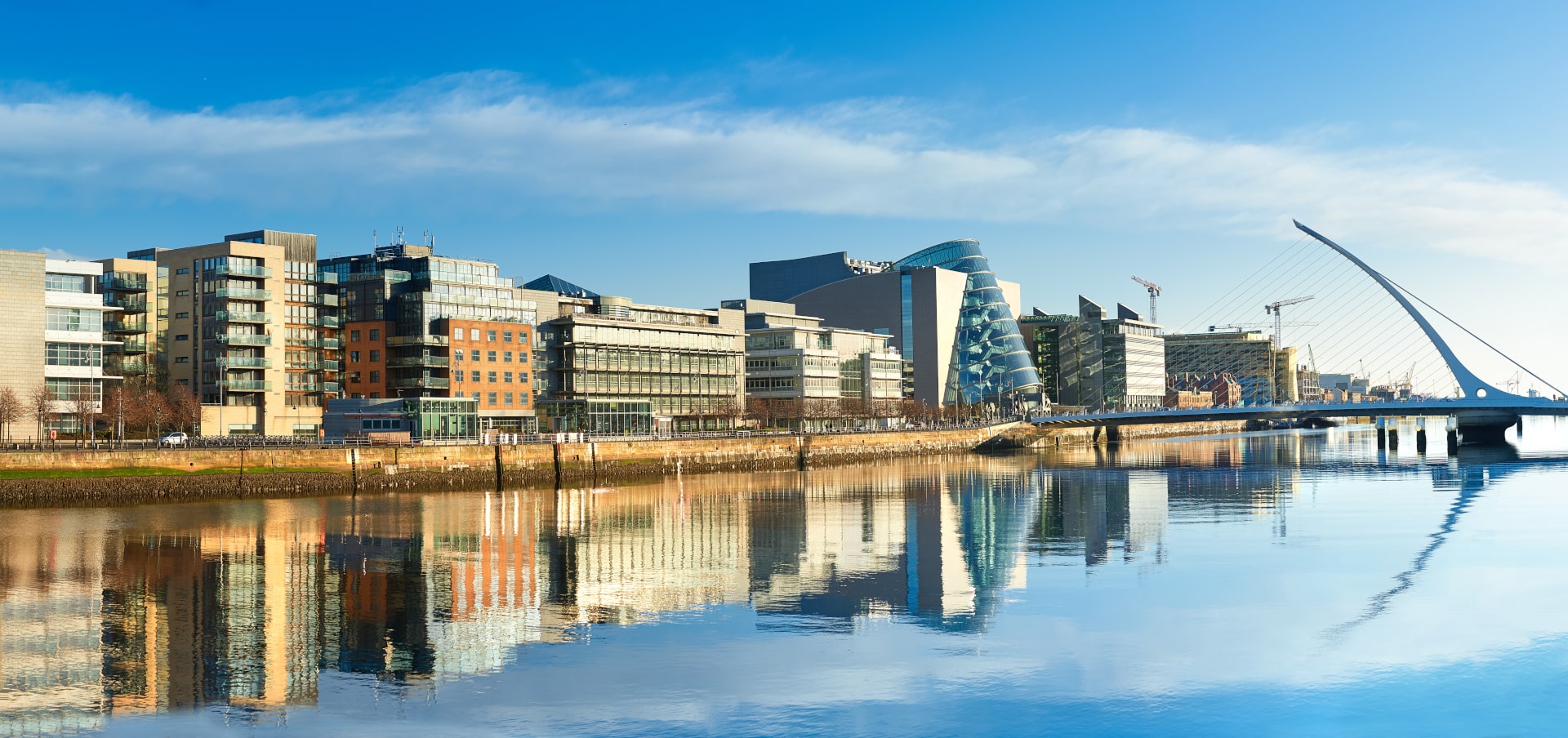 View of Dublin over looking river